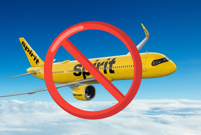Spirit Airlines stops flying.